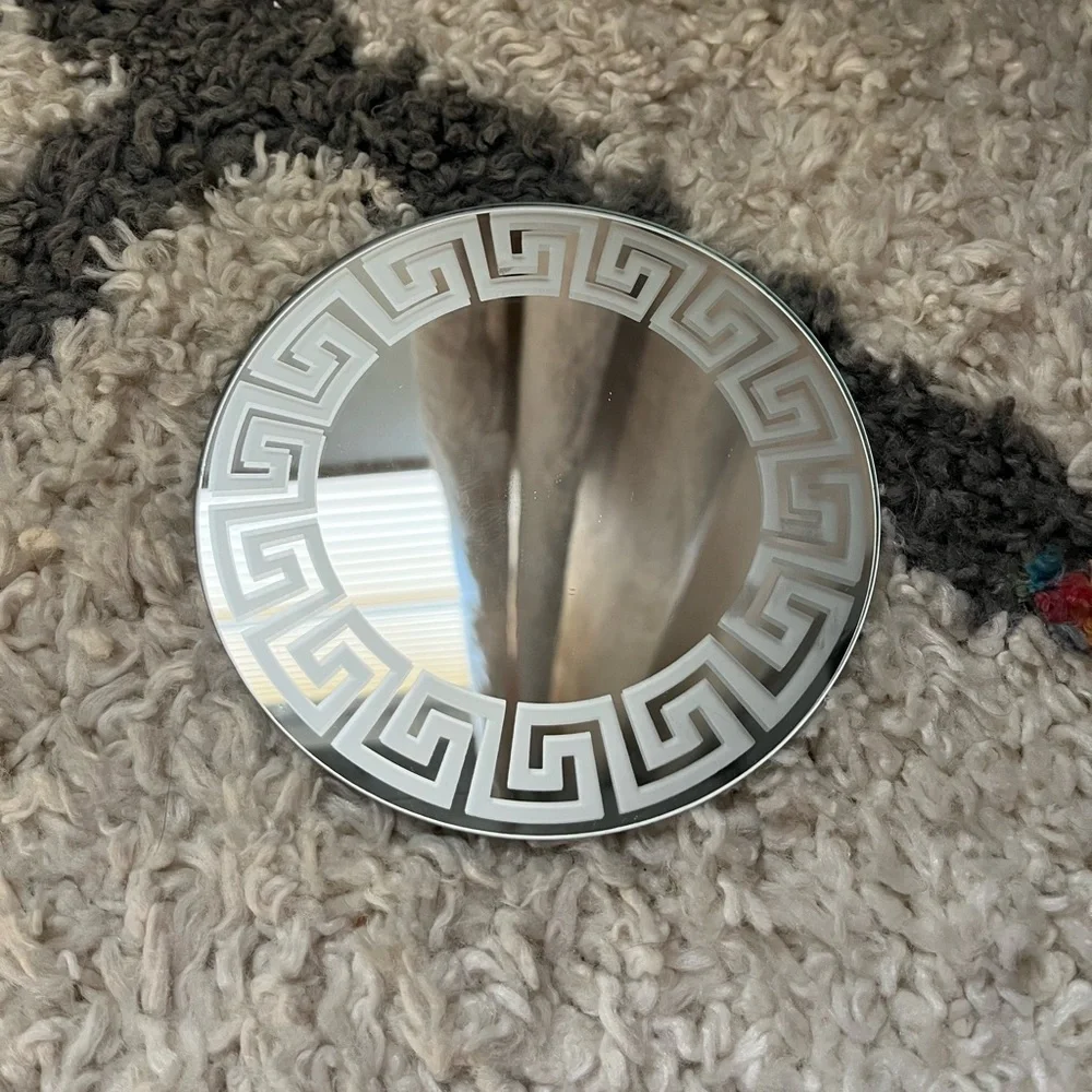 7 Piece Circle Square Etched Mirror Set